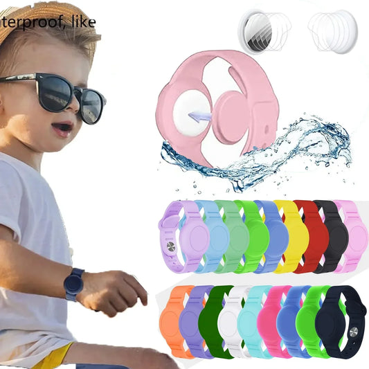 Waterproof AirTag Kids Bracelet – Soft Silicone Hidden Wristband GPS Tracker for Children