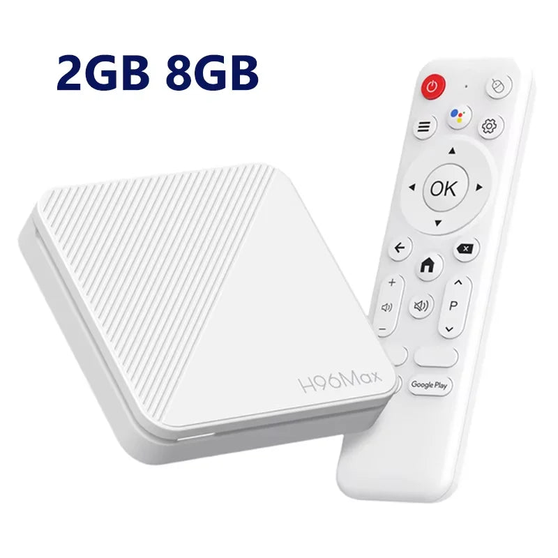 4K Android 14 Smart TV Box, 2GB RAM, 8GB/16GB Storage, HDR10+, Dual WiFi, Bluetooth, Quad-Core HD Media Player