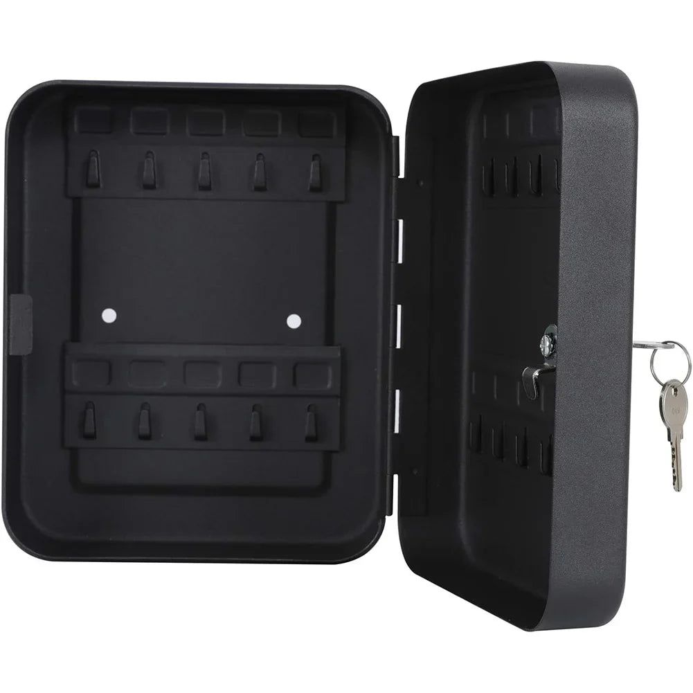 Combination Key Cabinet – Wall-Mounted 20 Key Organizer with Key/Code Lock for Secure Key Storage