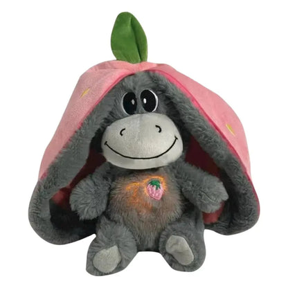 12.6-inch Luminous Breathing Plush Doll – Motion Light Baby Sleeping Toy Donkey Cartoon Soft Doll for Early Childhood