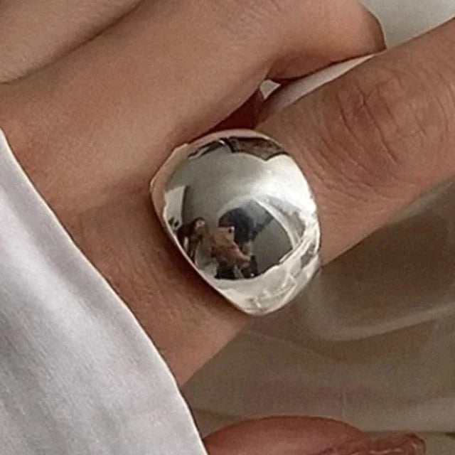 925 Sterling Silver Geometric Ring — BF CLUB Fashion Handmade Ring for Women, Party & Christmas Gift
