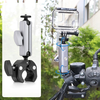 Selfie Stick Monopod Handlebar Mount – Compatible with Insta360 X4/X3/X2, GoPro 8-13 & DJI for Bicycle & Motorcycle
