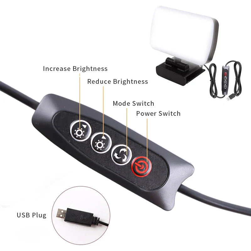 Video Conference 6500K Portable LED Light Cube – Laptop Webcam Light for Zoom Calls, Live Streaming & Video Lighting