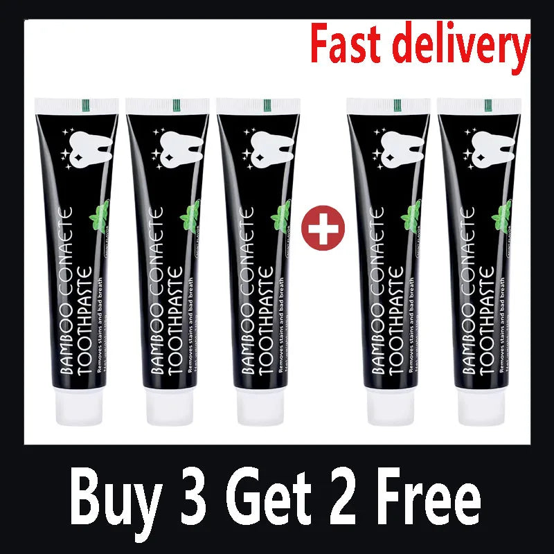 Bamboo Charcoal Toothpaste – Deep Clean, Remove Tooth Stains & Refresh Breath for Healthy Teeth