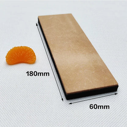 Handmade Wooden Handle Leather Sharpening Strop – Double-Sided Razor Knife Polishing & Home Sharpening Tool
