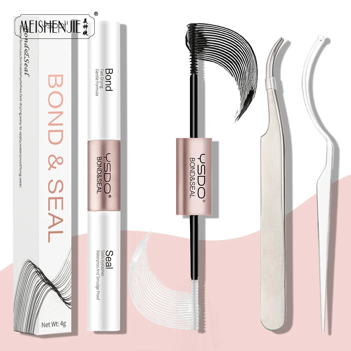 MEISHENJIE DIY Cluster Lash Extension Kit — 120 Bunches Individual Wispy False Eyelashes with Glue & Tweezer