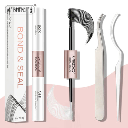 MEISHENJIE DIY Cluster Lash Extension Kit — 120 Bunches Individual Wispy False Eyelashes with Glue & Tweezer