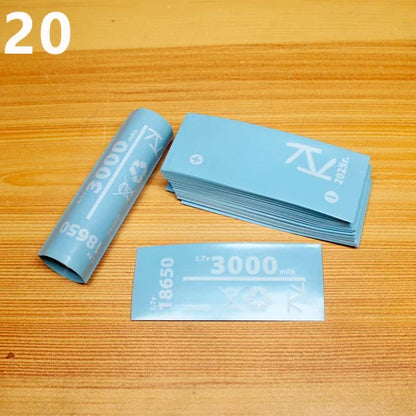 100pcs 18650 Lithium Battery Heat Shrink Wrap PVC Sleeves – Insulation Packaging Film for Battery Protection