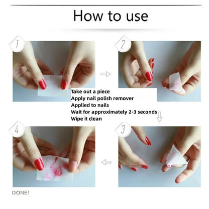 100–1000PCS Lint-Free Cotton Pads – Professional Nail Wipes for Gel Polish Removal & Nail Art Cleaning