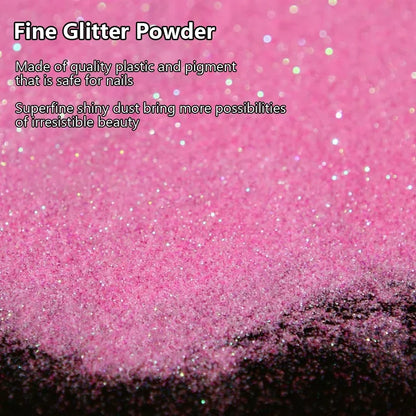 50g Fine Glitter Powder 0.2mm – Bulk Glitter for Nail Art, Body Art, Jewelry Making & DIY Festival Crafts