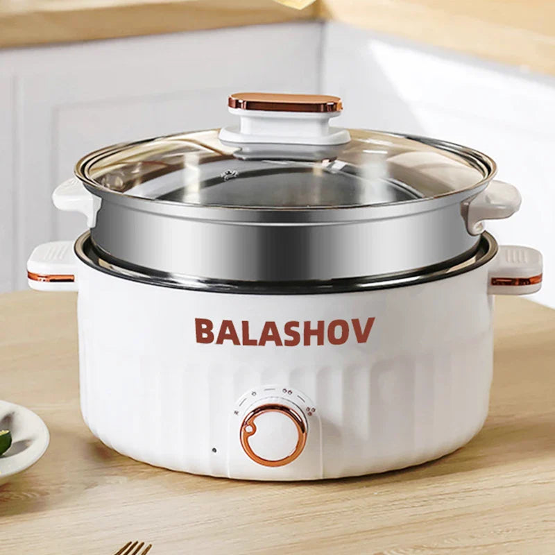 Electric Multi-Cooker Hot Pot – Double Layer Soup & Frying Cooker for Dormitory/Home with EU/US Plug