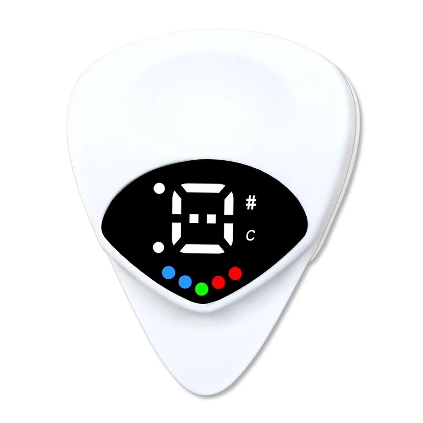 Portable Guitar Pick & Tuner Combo - 2 in 1 Functionality with Pick, Folk Guitar & Ukulele Tuner, 12-Tone Equal Temperament