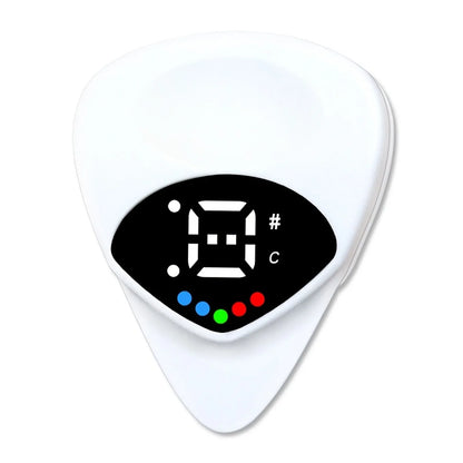 Portable Guitar Pick & Tuner Combo - 2 in 1 Functionality with Pick, Folk Guitar & Ukulele Tuner, 12-Tone Equal Temperament