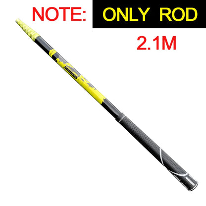 JOSBY Telescopic Foldable Fishing Net – 2.1M/3M/4M Lightweight Carbon Fiber Landing Net for Carp & Sea Fishing