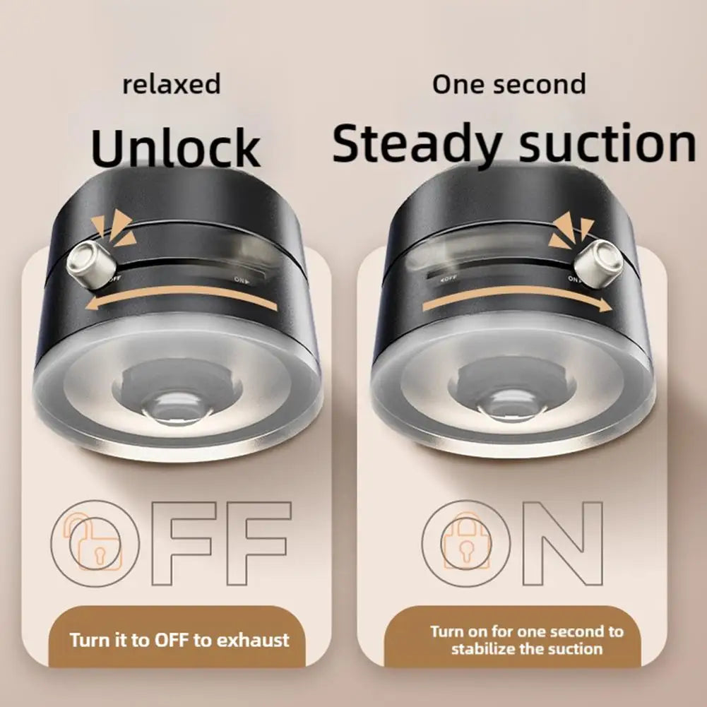Vacuum Adsorption Magnetic Phone Mount – Double-Sided Hands-Free Magnetic Holder for Car, Gym, Mirror, Smooth Surfaces
