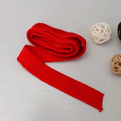 2CM Solid Color Ribbed Mercerized Cotton Knit – Soft T-Neck Short Cuffs with Elastic Edge