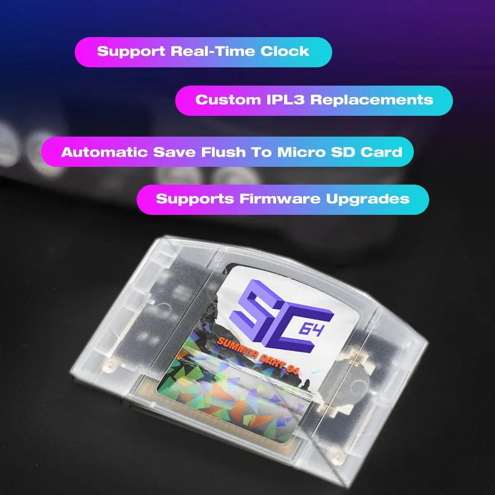 Super 64 Retro Game Card – 340+15 N64DD Games for EVERDRIVE N64 Console, Region Free, Includes 8GB Card