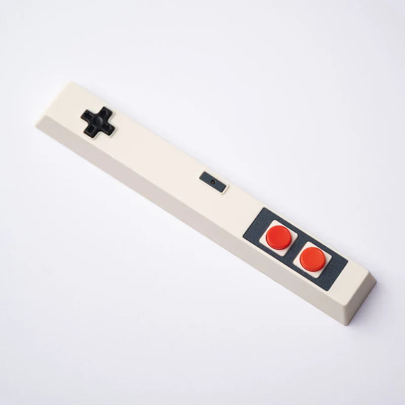 Retro Gamepad Keycap 6.25u Spacebar – Artisan ABS Keycap for MX Switches, Black & White for Mechanical Gaming Keyboards