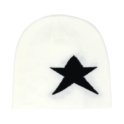 Y2K Letter Knitted Beanie Cap – Unisex Winter Autumn Warm Ski Skullcap, Hip Hop Streetwear Ear Cover Hat for Men & Women