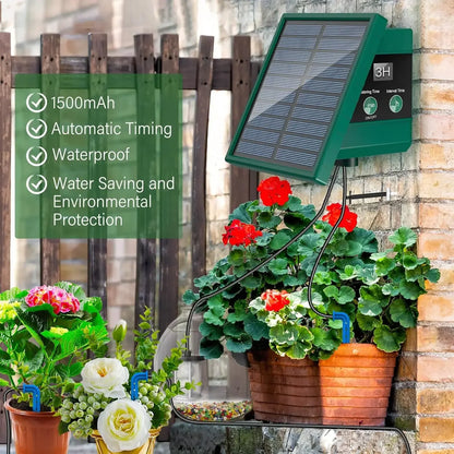 DIY Solar Drip Irrigation Kit – Automatic Garden Watering System for Balcony & Outdoor Plant Care Setup