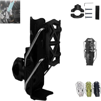 360° Adjustable Motorcycle & Bike Handlebar Cup Holder – Universal Water Bottle Cage Mount for MTB, Road Cycling & Motorbikes