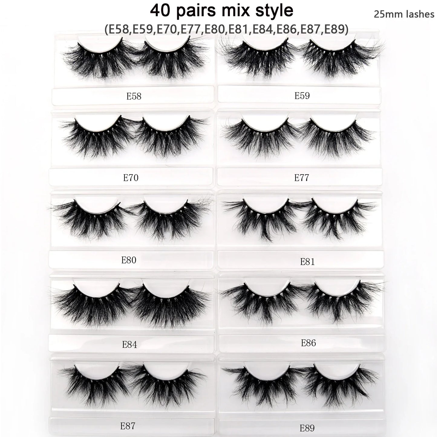 Visofree 3D Mink Eyelashes – 30/40/100 Pairs Handmade Full Strip Lashes with Tray, Cruelty-Free False Lashes for Makeup