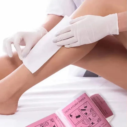 20/50/100PCS Professional Hair Removal Waxing Strips – Nonwoven Fabric Depilatory Papers for Leg Hair Removal