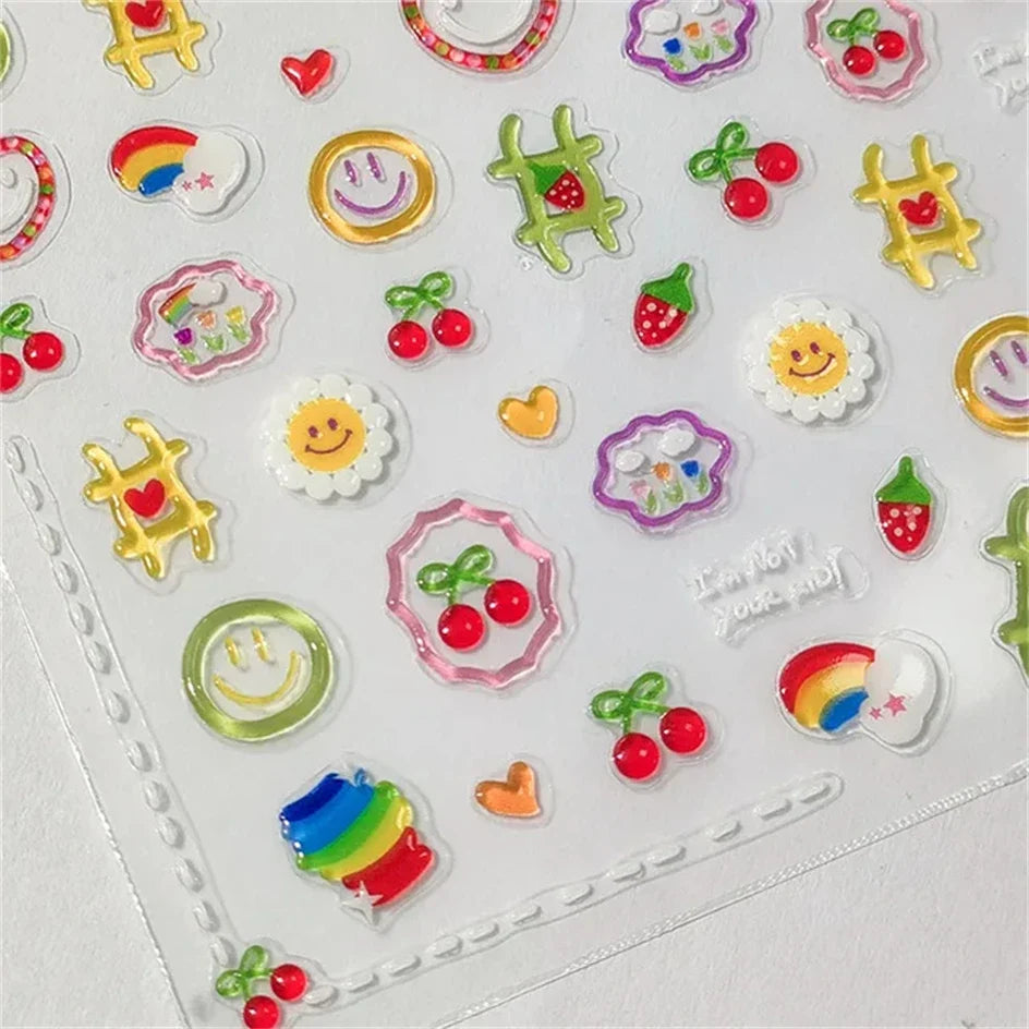 Vintage Rose Flower Nail Stickers – Red & Blue Laser Gold/Silver Nail Art Decals for Manicure Design DIY Beauty Tool