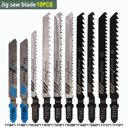 Jigsaw Blade Set T-Shank (10–100Pcs) – HCS/HSS Multi-Purpose Jig Saw Blades for Wood, Plastic & Metal Cutting Tool Accessories