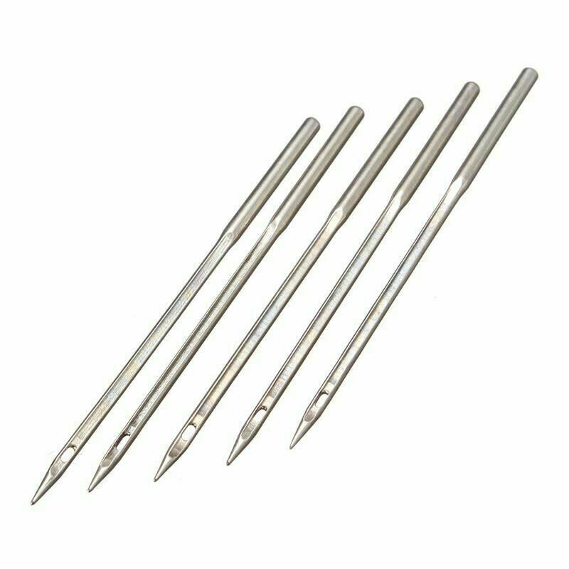 5/10 Pcs Leather Sewing Awl Needles Tool Set – Crochet Bent Hook Needles for Canvas Shoes Repair and DIY Craft Making