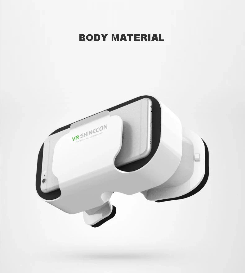 Shinecon 3D VR Headset – Virtual Reality Glasses with Helmet Lenses for Smartphones