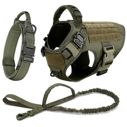 Large Dog Harness & Leash Set — Training & Walking Vest for German Shepherd, Malinois