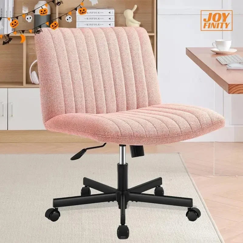 Joyfinity Plus Size Criss Cross Office Chair - Armless Swivel Modern Desk Chair for Home
