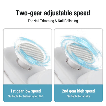 Rechargeable Electric Nail Clipper & Trimmer for Baby and Adult - Grinding, Polishing, and Automatic Manicure with LED Light