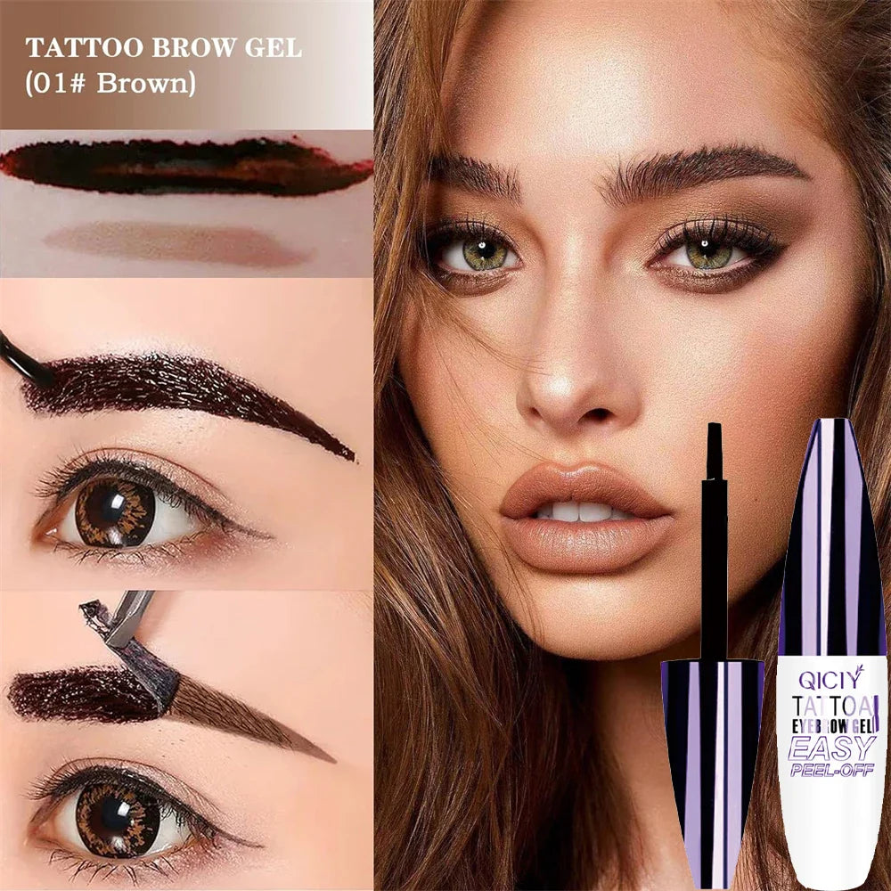Long-Lasting 3-Day Tattoo Eyebrow Gel Cream – Easy Peel-Off, Smudge-Proof, Sweat-Resistant Waterproof Cosmetic