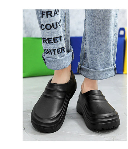 Summer Chef Shoes – Anti-Slip & Oil-Proof Work Slippers, Casual Trendy One-Step Fashion Sports Shoes