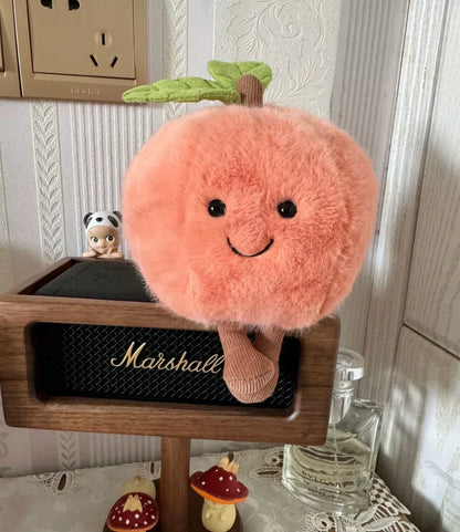Kawaii Peach with Legs Doll – Smiling Face Fruit Cosplay Cushion, Sofa Decor, Perfect for Kids' Birthday Gifts