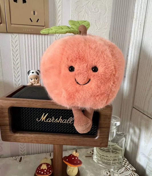 Kawaii Peach with Legs Doll – Smiling Face Fruit Cosplay Cushion, Sofa Decor, Perfect for Kids' Birthday Gifts
