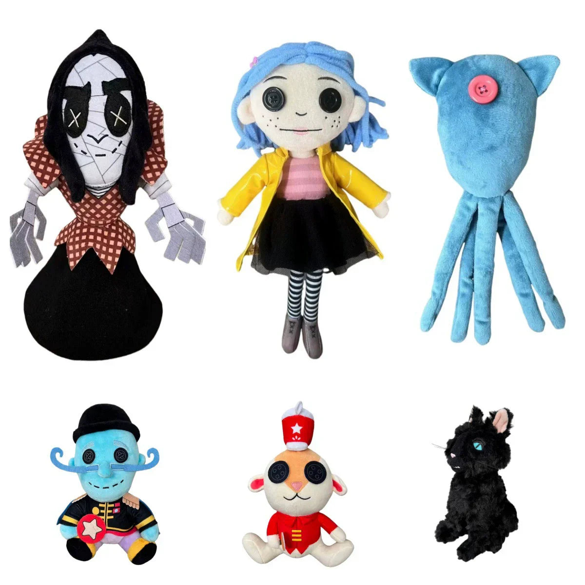 28cm Coraline Plush Toy – Kawaii Cartoon Figure, Soft Pillow Doll for Kids, Collectible & Birthday Gift