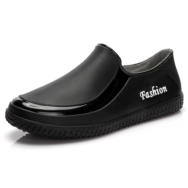 Women’s Fashion Mid-Tube Rain Boots – Wear-Resistant, Waterproof Rubber Shoes with Thick Sole, Non-Slip & Cotton Lining