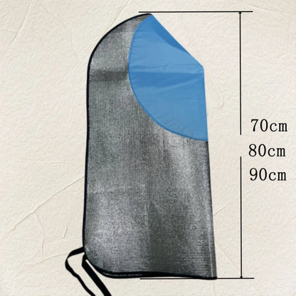 Sun & Rain Hooded Cape – Breathable UV Protection Wide Brim Hat with Neck Cover for Farming & Gardening