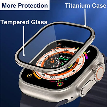 Aluminum Alloy Case with Tempered Glass – Anti-Scratch Screen Protector for Apple Watch Ultra 2 49mm & iWatch Ultra 49mm