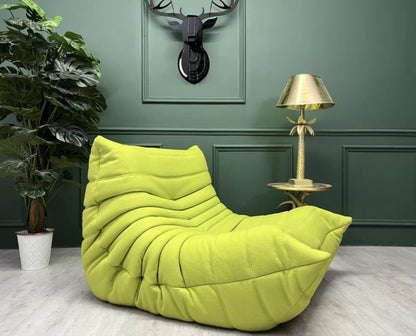 Caterpillar Togo Single Sofa – Tatami-Style Leisure Chair for Living Room or Bedroom, Reading & Relaxing Seat