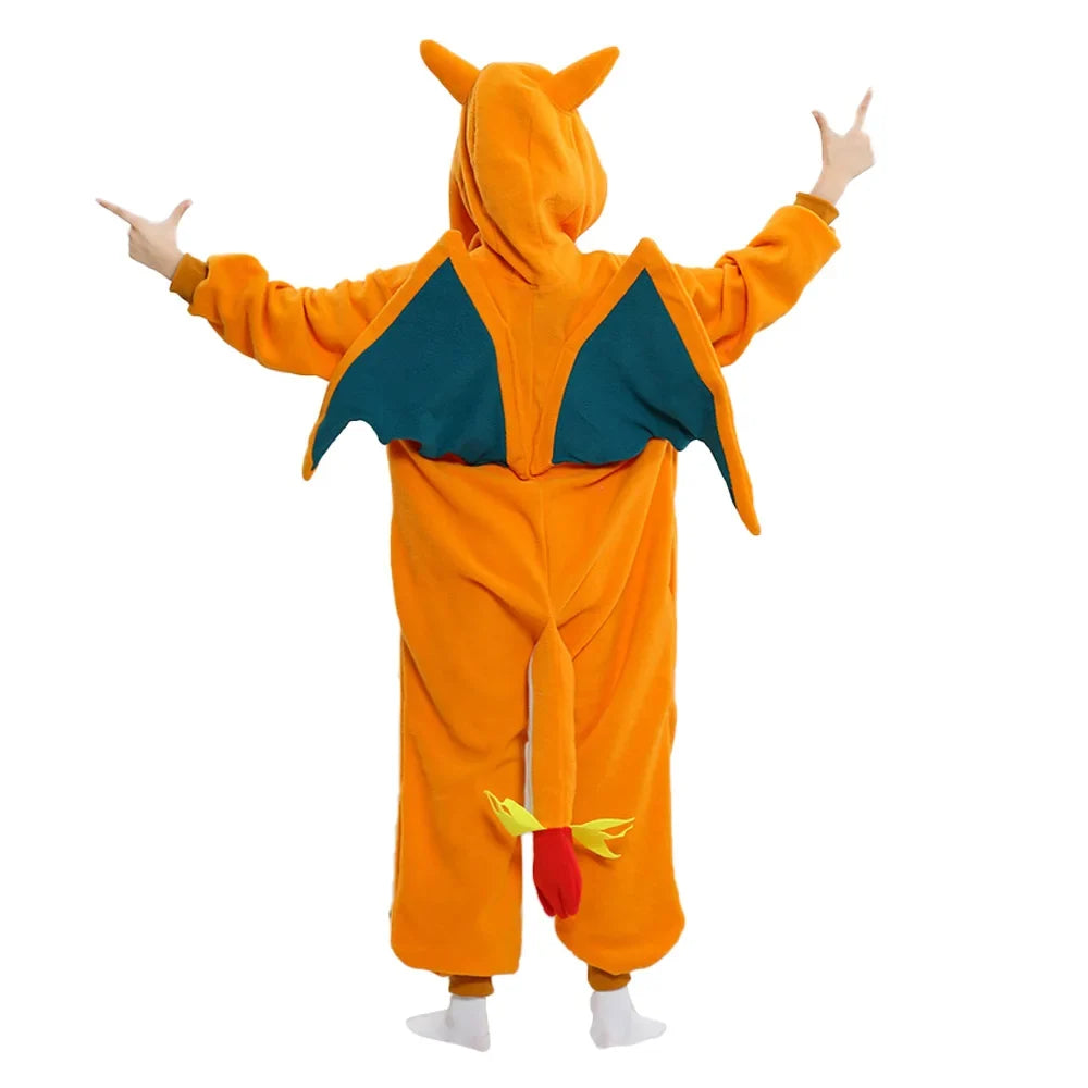 Kids Dragon Cosplay Onesie - Cute Halloween Anime Jumpsuit Costume for Boys & Girls