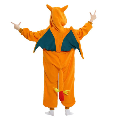 Kids Dragon Cosplay Onesie - Cute Halloween Anime Jumpsuit Costume for Boys & Girls