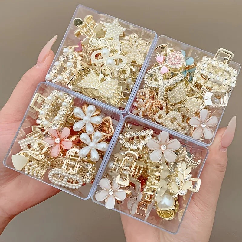 Half-Tied Hair Clips - Alloy Mini Hair Accessories in Assorted Styles