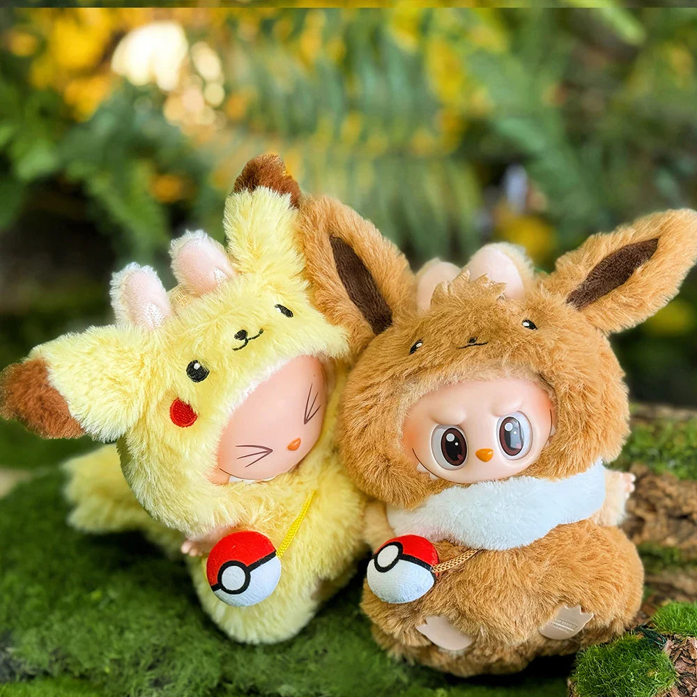 17cm Labubu Doll Clothes for V1–V3 Plush Dolls – Cute Skirt Fashion Outfit Set & Accessories Gift