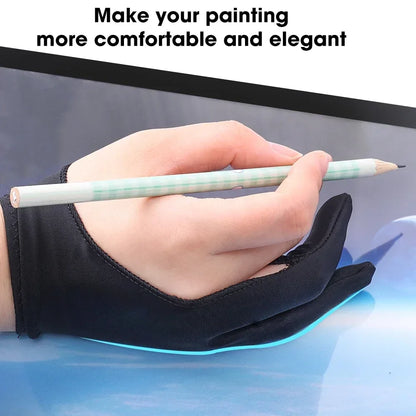 Two-Finger Drawing Glove with Palm Rejection for iPad & Graphic Tablets – Left/Right Hand Artist Glove