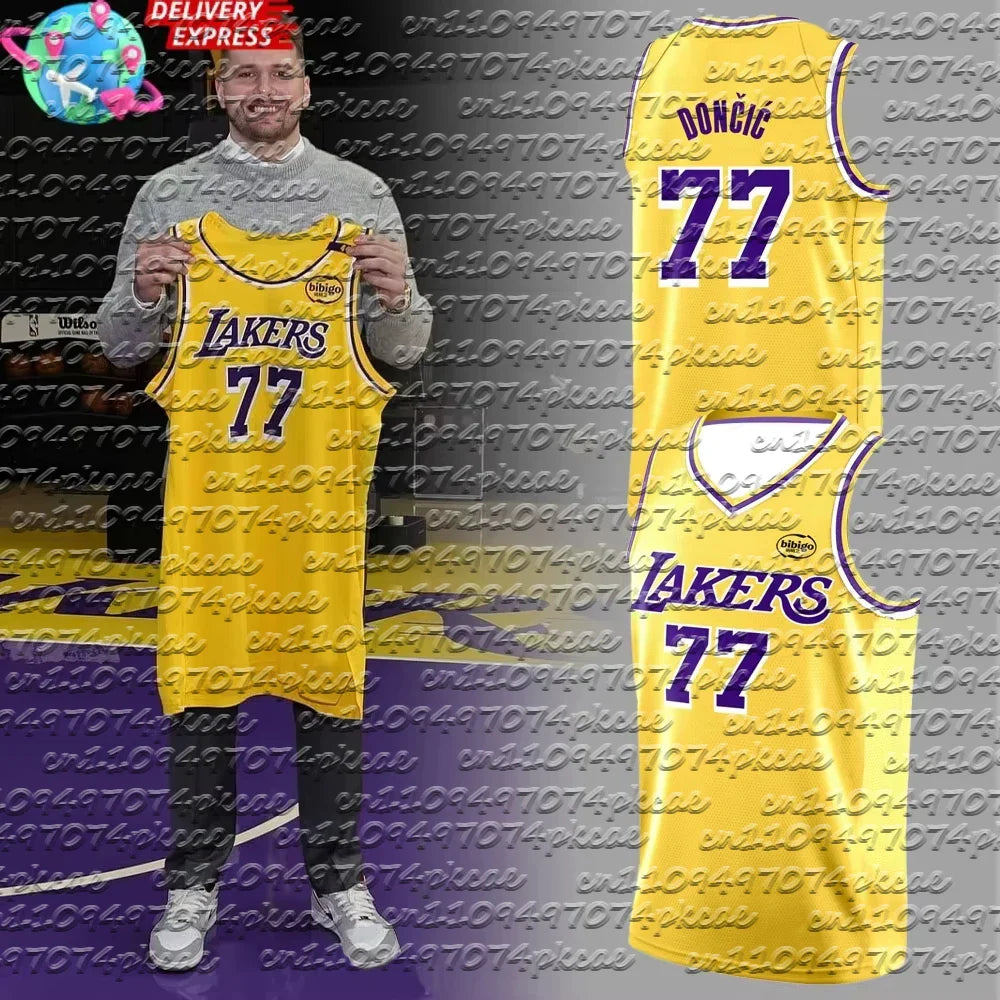 2026 Men’s Luka Dončić Basketball Jersey – Short Sleeve Y2K Oversized Training Uniform, Breathable Sports Shirt for Youth & Adults