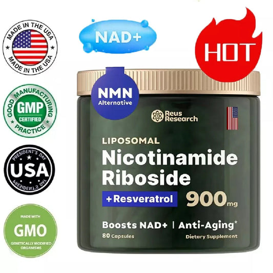 NAD+ Anti-Aging Supplement – Energy, Focus with Nicotinamide Riboside & Resveratrol